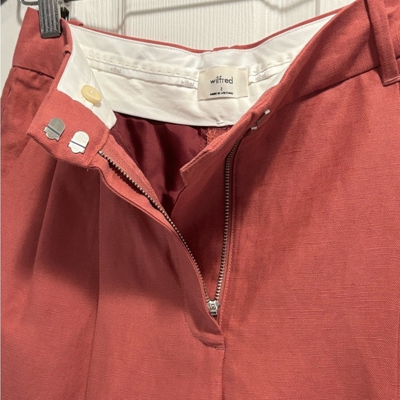 Aritzia Wilfred The Effortless Short 5” High Rise Linen Shorts Warm Sienna Sz 2 - Picture 10 of 16